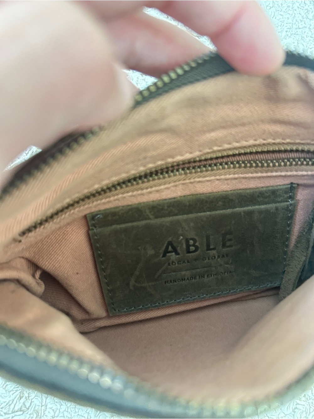 Able Gray Leather Wristlet - Picture 5 of 5